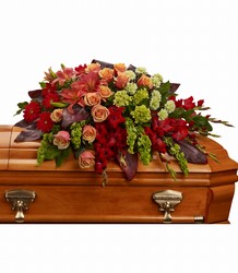 A Fond Farewell Casket Spray from McIntire Florist in Fulton, Missouri